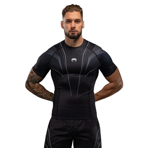Rash Guard Short Sleeve Venum Streamline Black White