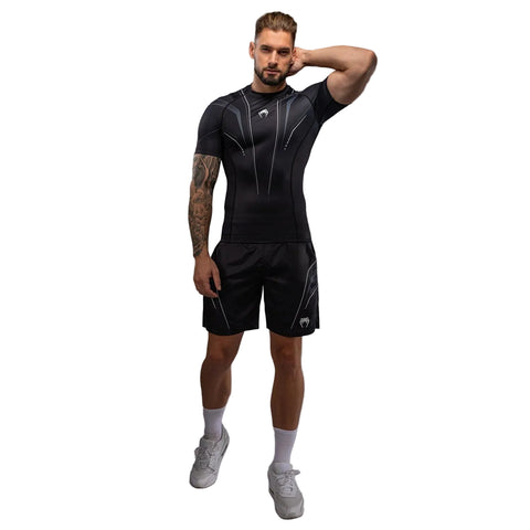 Rash Guard Short Sleeve Venum Streamline Black White