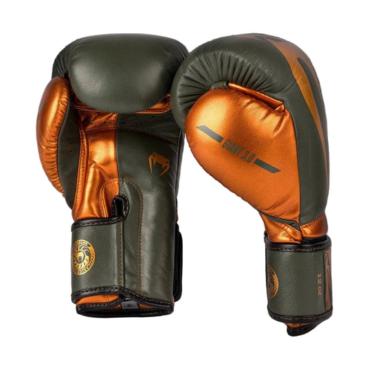 Venum Giant 3.0 Boxing Gloves, Khaki/Bronze, view 1