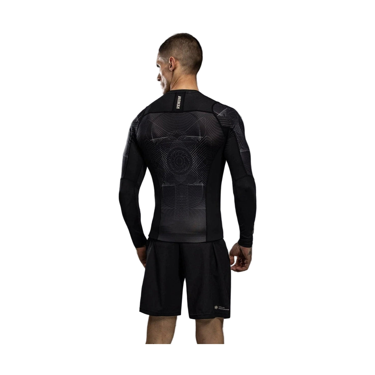 Venum G-Fit Air Long Sleeve Rash Guard, Deep Black/Desert Sand, view 2