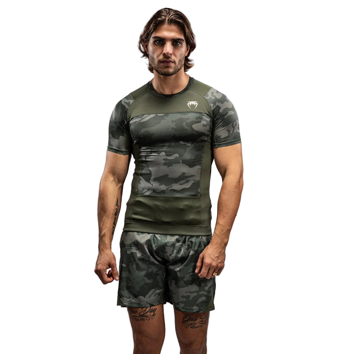Rash Guard Short Sleeve Venum G-Fit Air Men's Army Camo