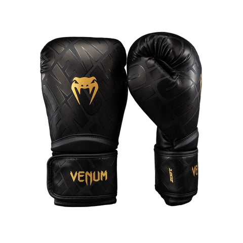 Boxing Gloves Venum Contender 1.5 XT 3D Black Gold Muay Thai Style (Synthetic Leather)