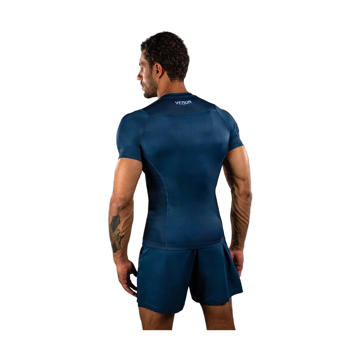Venum No Gi Short Sleeve Rashguard, Indigo, view 2
