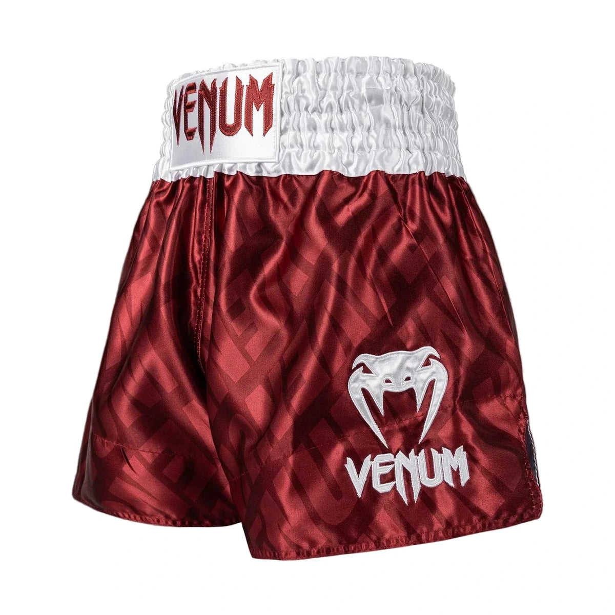 Venum Contender XT Muay Thai Shorts, Cherry Red/White, view 3