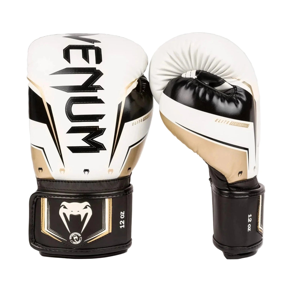Venum Elite Evo Boxing Gloves, White/Gold, view 2