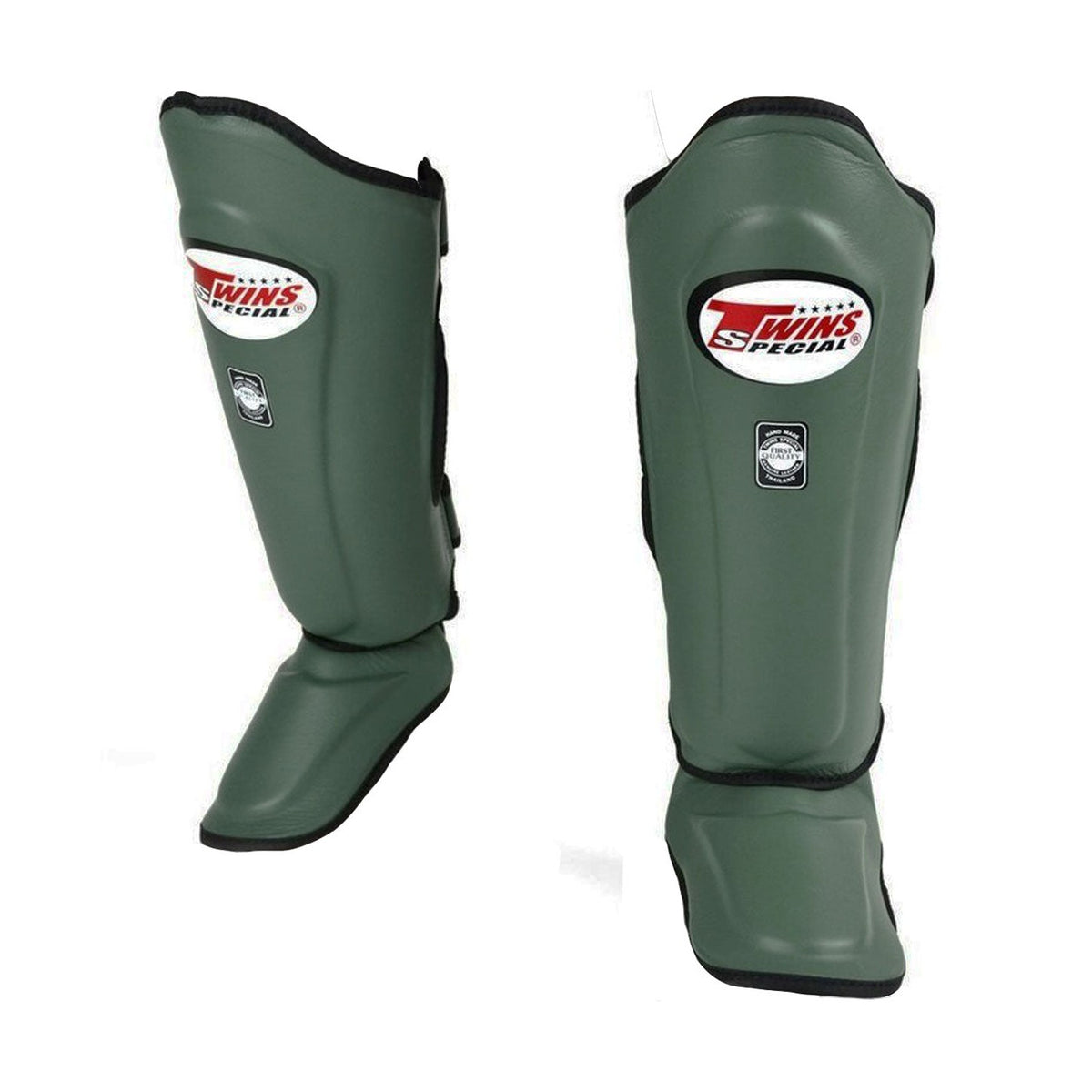 Twins Special SGL-10 Shin Guards, Olive Green, view 2