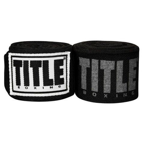 Handwraps Title Boxing Power-Flex Elite 180" Fist Wraps Black (2"x180 inch/4.5m)