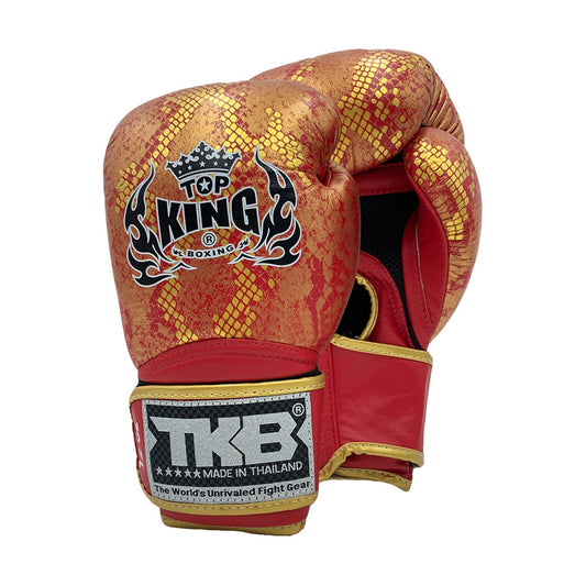 Top King TKBGSS-02 Super Snake Air Boxing Gloves, Red Gold, view 1