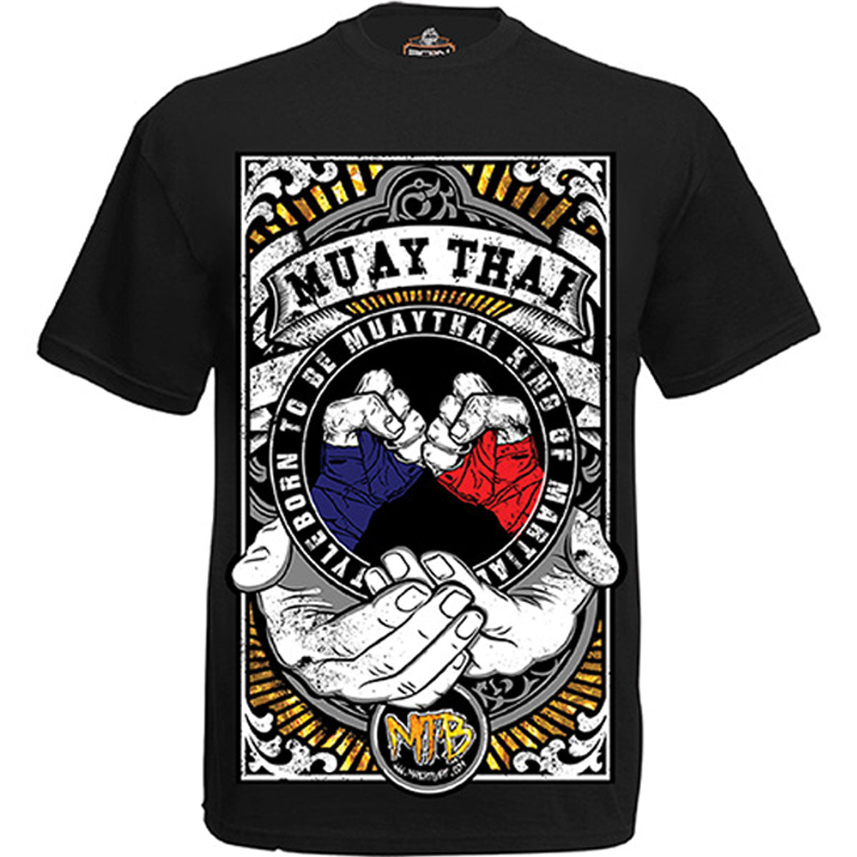 T-Shirt Born To Be MT-8038 Black Cotton Muay Thai Boxing