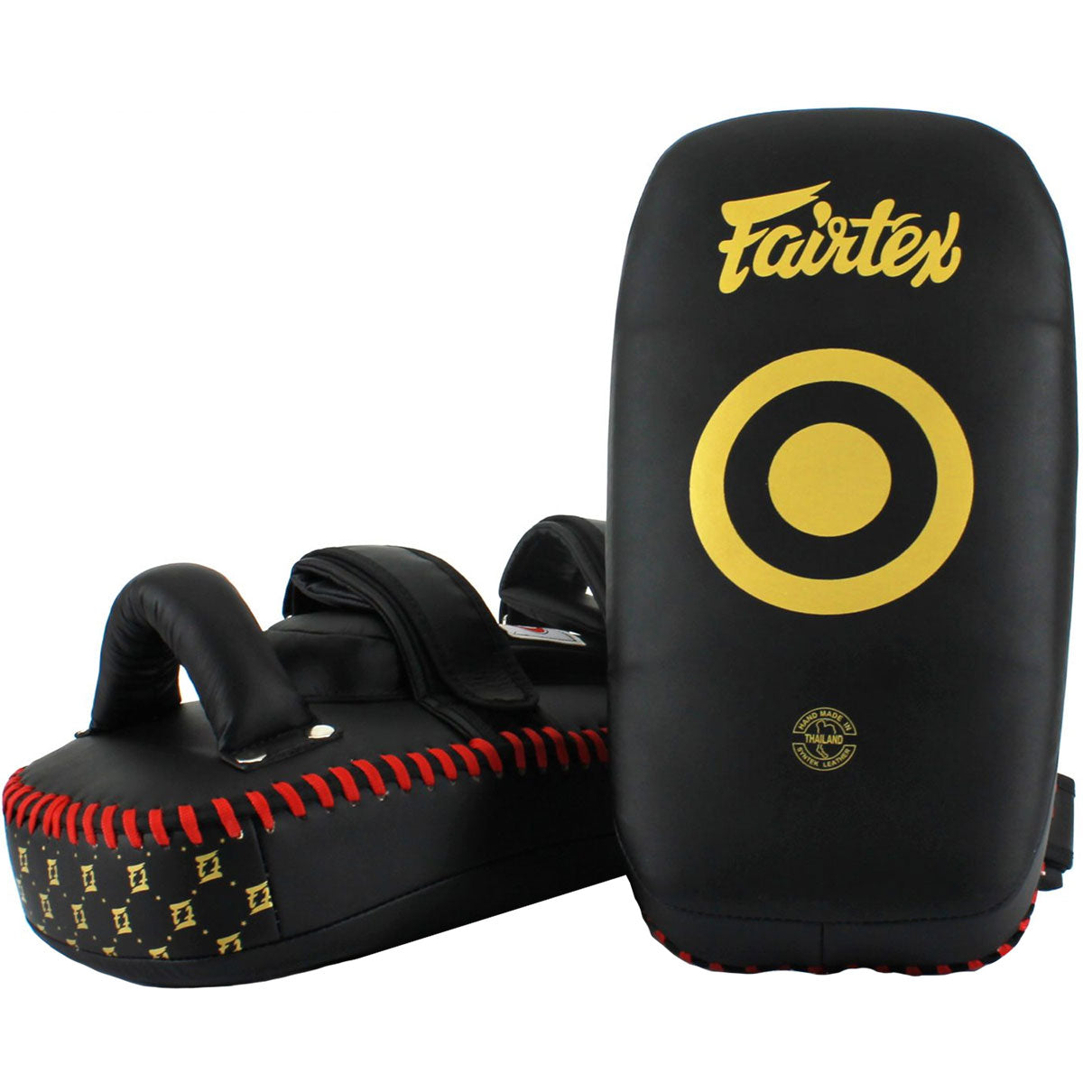 Kick Pads Fairtex KPLC5 Black Gold Curved