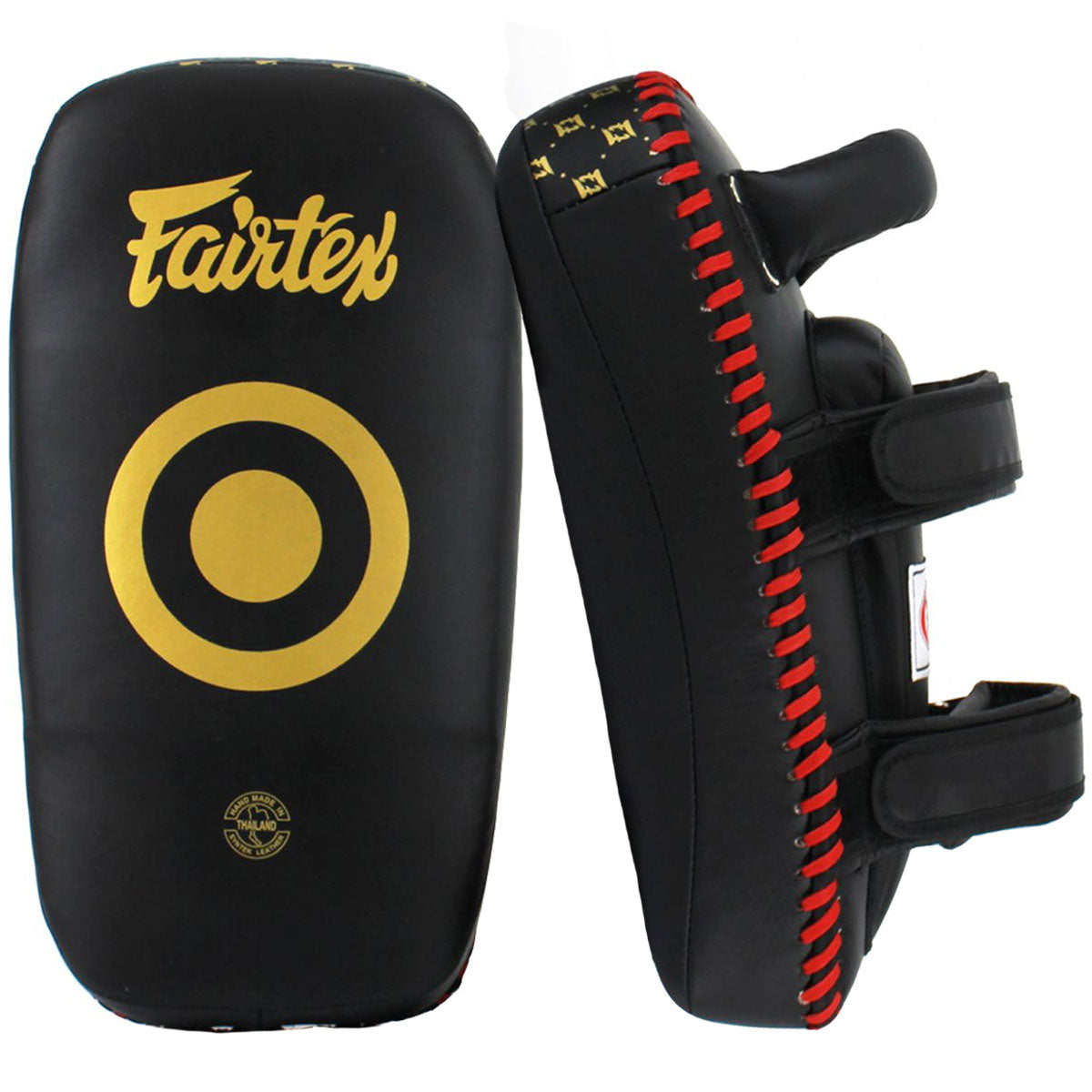 Kick Pads Fairtex KPLC5 Black Gold Curved