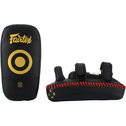 Kick Pads Fairtex KPLC5 Black Gold Curved