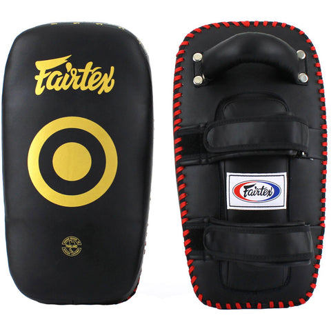 Kick Pads Fairtex KPLC5 Black Gold Curved