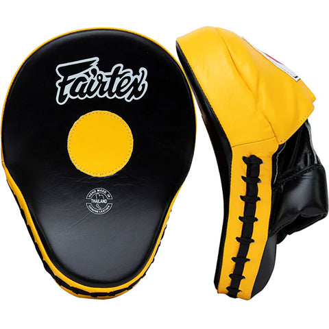 Focus Mitts Fairtex FMV9 Black Yellow Contoured