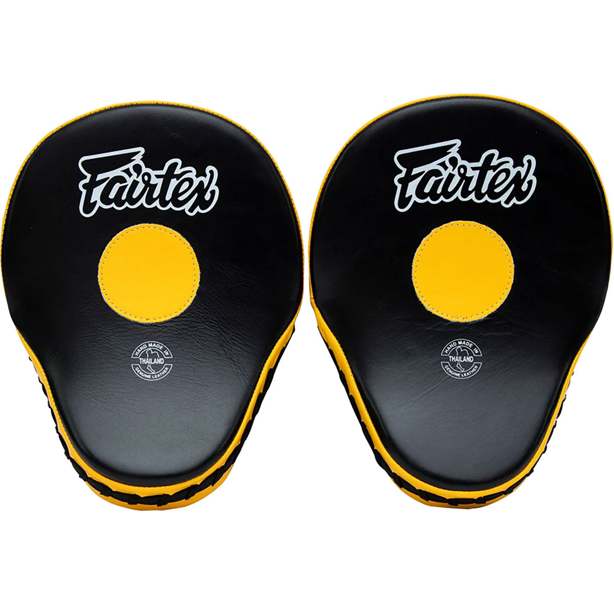 Focus Mitts Fairtex FMV9 Black Yellow Contoured