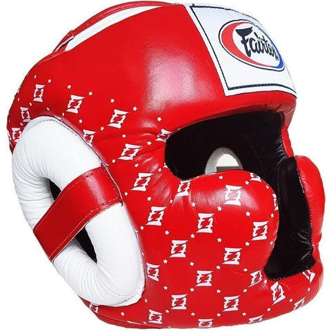 Head Guard Fairtex HG10 Red Lace Cover