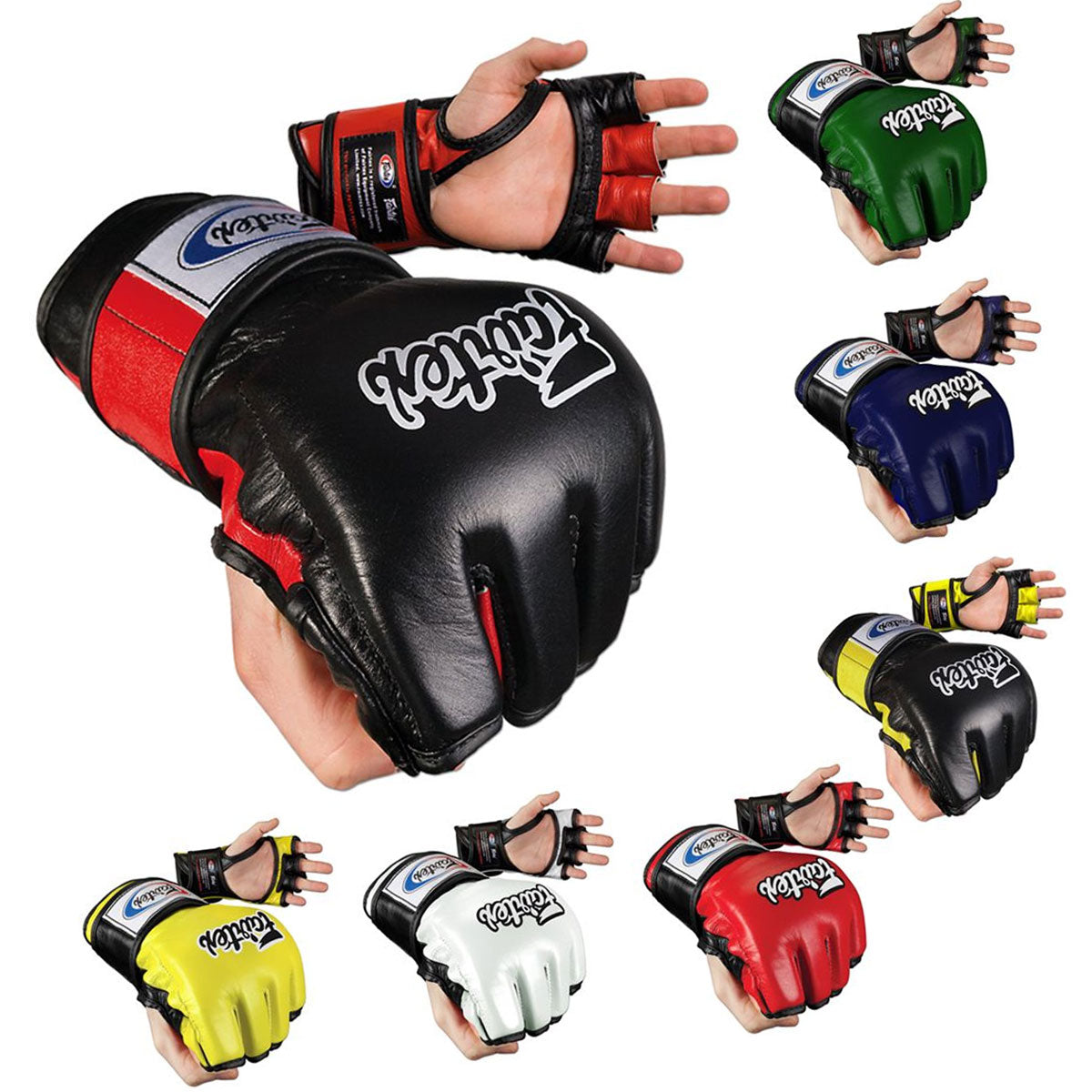MMA Gloves Fairtex FGV12 Black Red "Ultimate Combat"