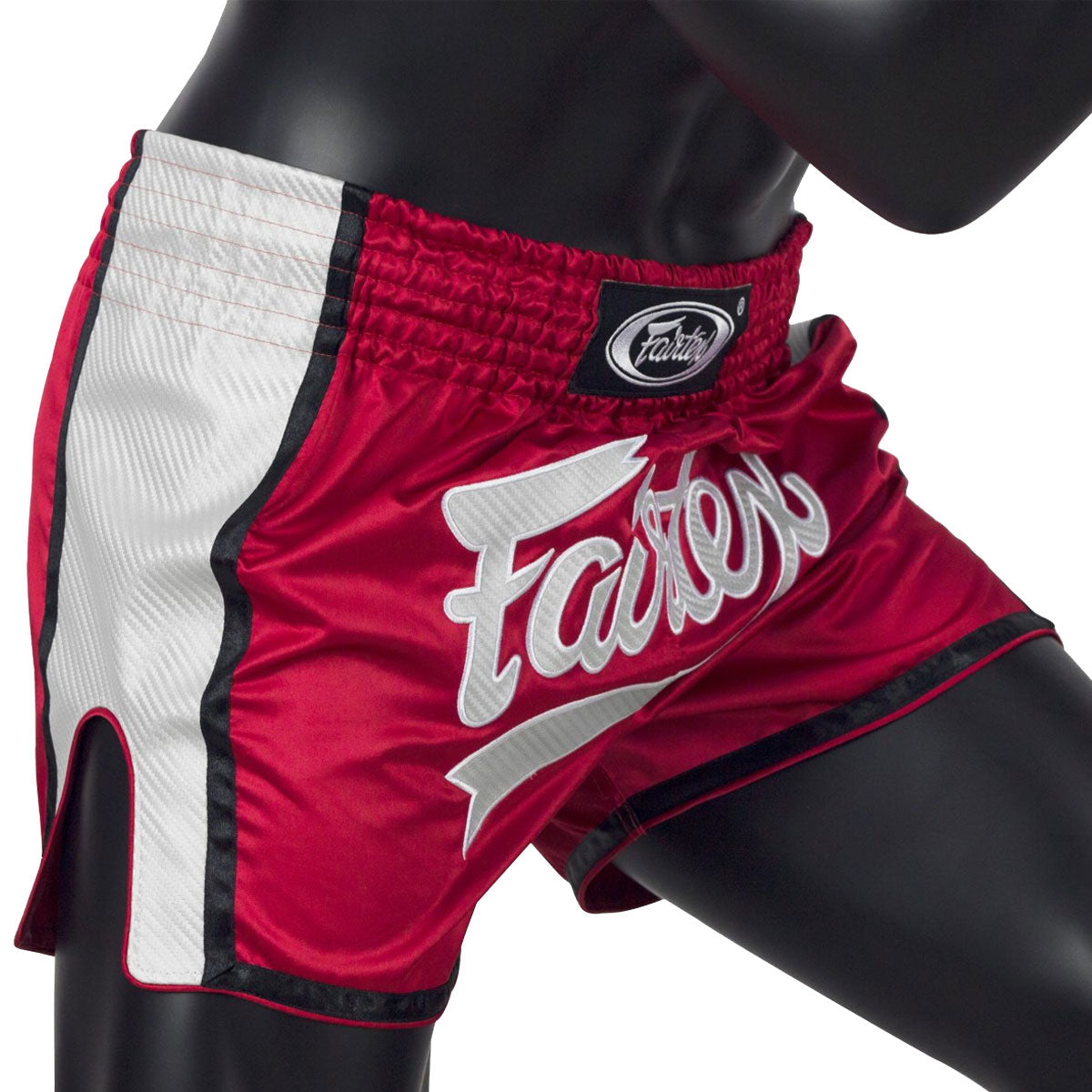 Shorts Martial Arts Fairtex BS1704 Red White Slim Cut