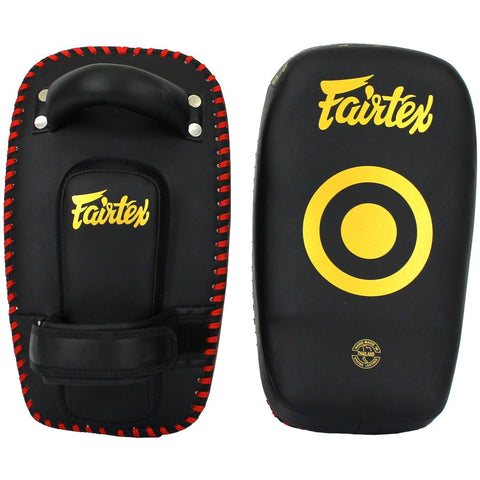 Kick Pads Fairtex KPLC6 Black Gold Curved Small