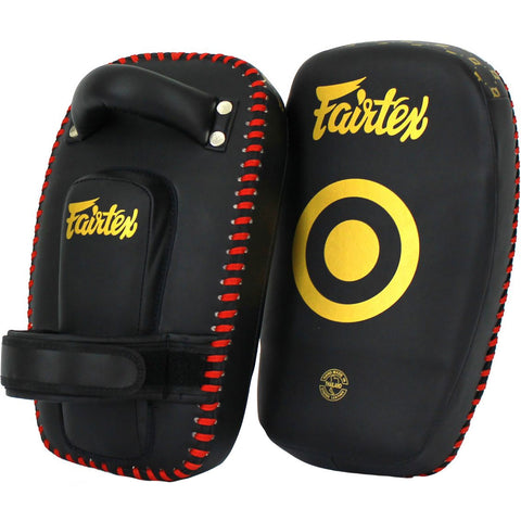 Kick Pads Fairtex KPLC6 Black Gold Curved Small