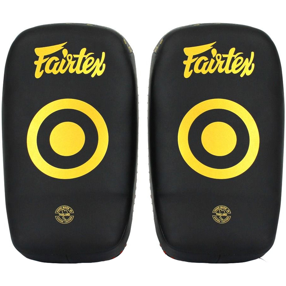 Kick Pads Fairtex KPLC6 Black Gold Curved Small