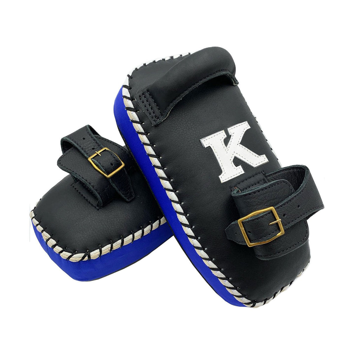 Kick Pads K Brand K-KKP Single Strap Black Blue Muay Thai Boxing