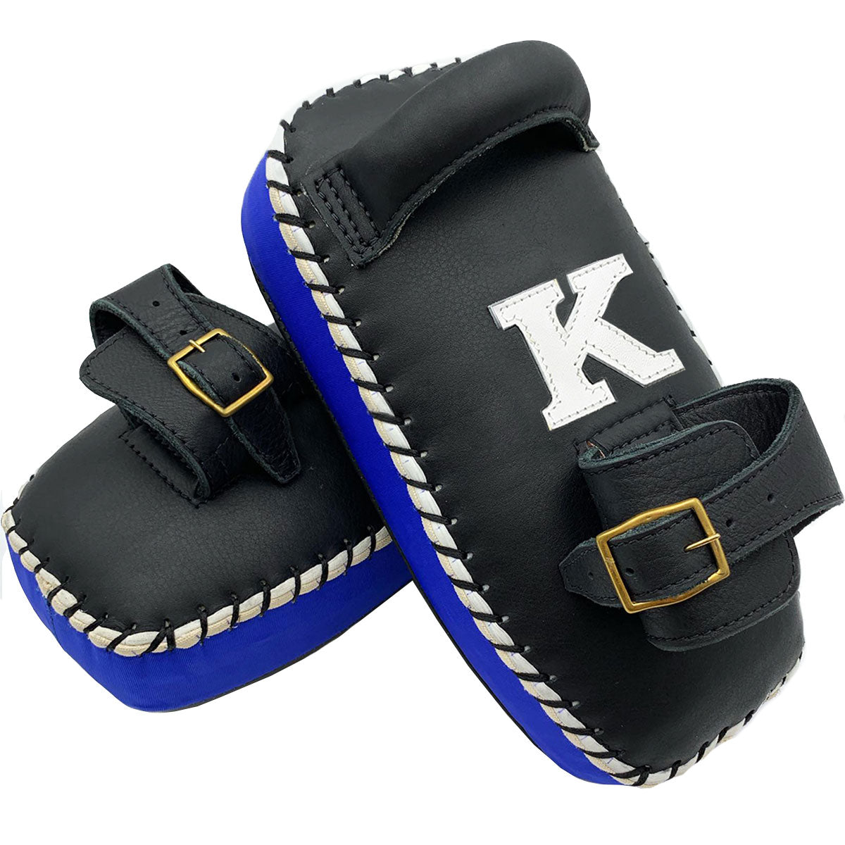 Kick Pads K Brand K-KKP Single Strap Black Blue Muay Thai Boxing