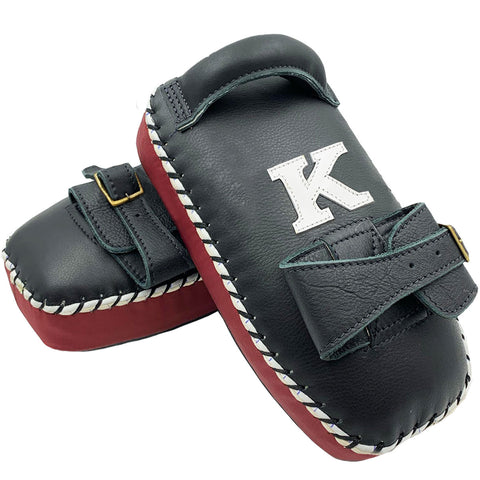 Kick Pads K Brand K-KKP Single Strap Black Burgundy Muay Thai Boxing