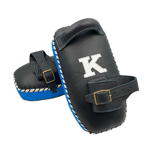 Kick Pads K Brand K-KKP Single Strap Black Light Blue Muay Thai Boxing