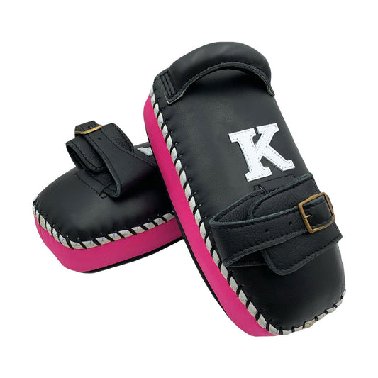 Kick Pads K Brand K-KKP Single Strap Black Pink Muay Thai Boxing