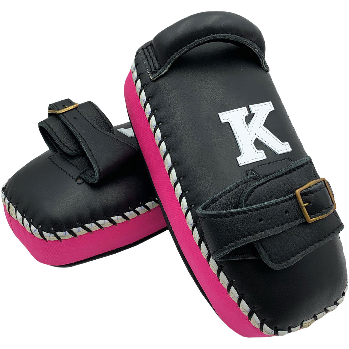 Kick Pads K Brand K-KKP Single Strap Black Pink Muay Thai Boxing