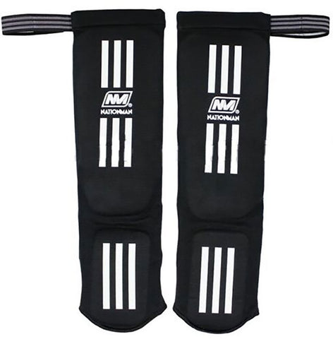 Shin Pads Elastic Nationman NMSP Black Protection