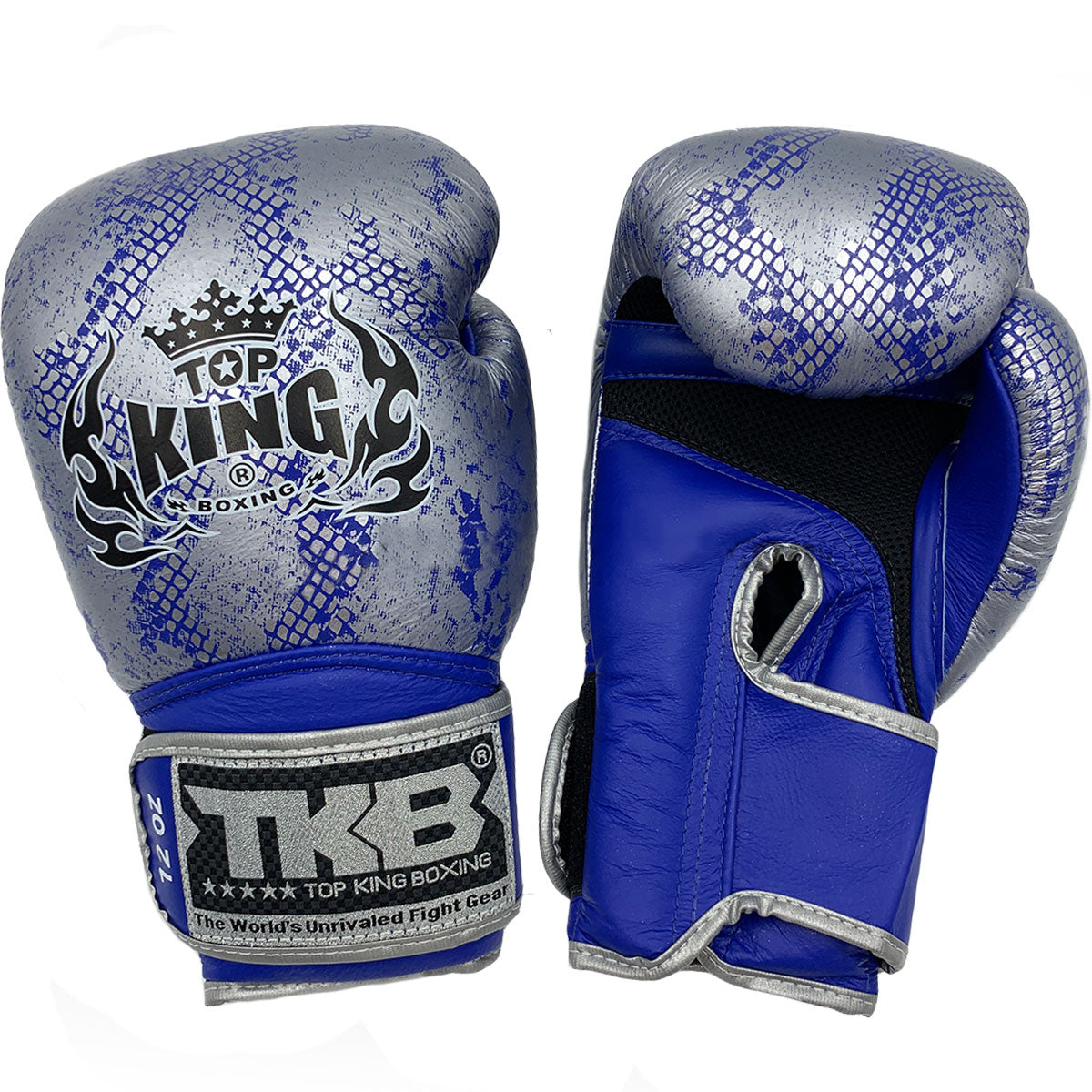 Boxing Gloves Top King TKBGSS-02 Air Blue Silver Old Logo