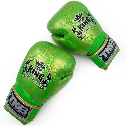 Boxing Gloves Top King TKBGSS-02 Air Green Gold Old Logo