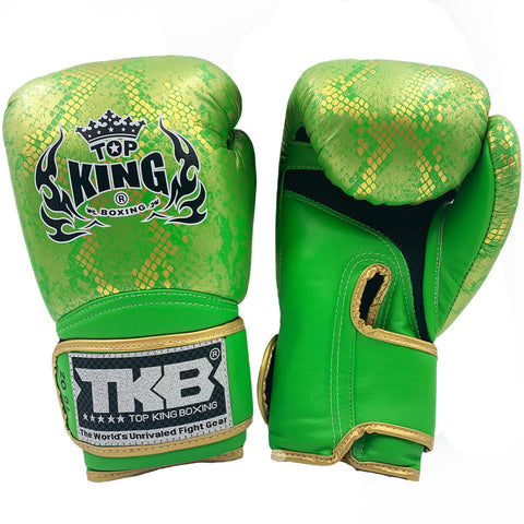 Boxing Gloves Top King TKBGSS-02 Air Green Gold Old Logo