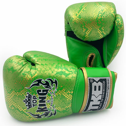 Boxing Gloves Top King TKBGSS-02 Air Green Gold Old Logo