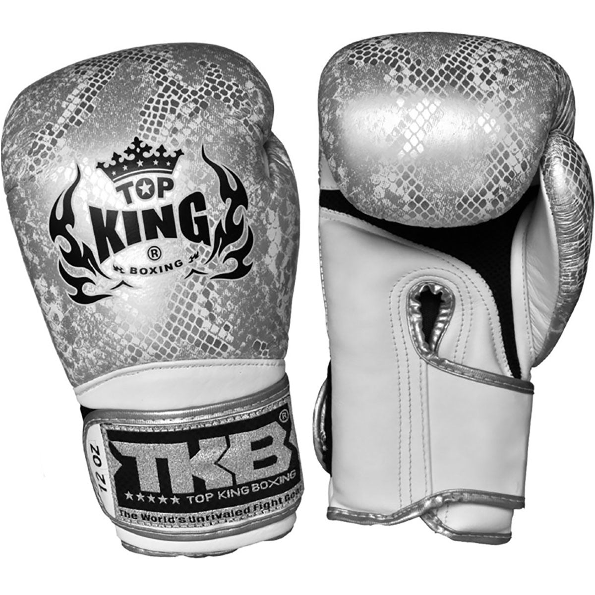 Boxing Gloves Top King TKBGSS-02 Air White Silver Old Logo