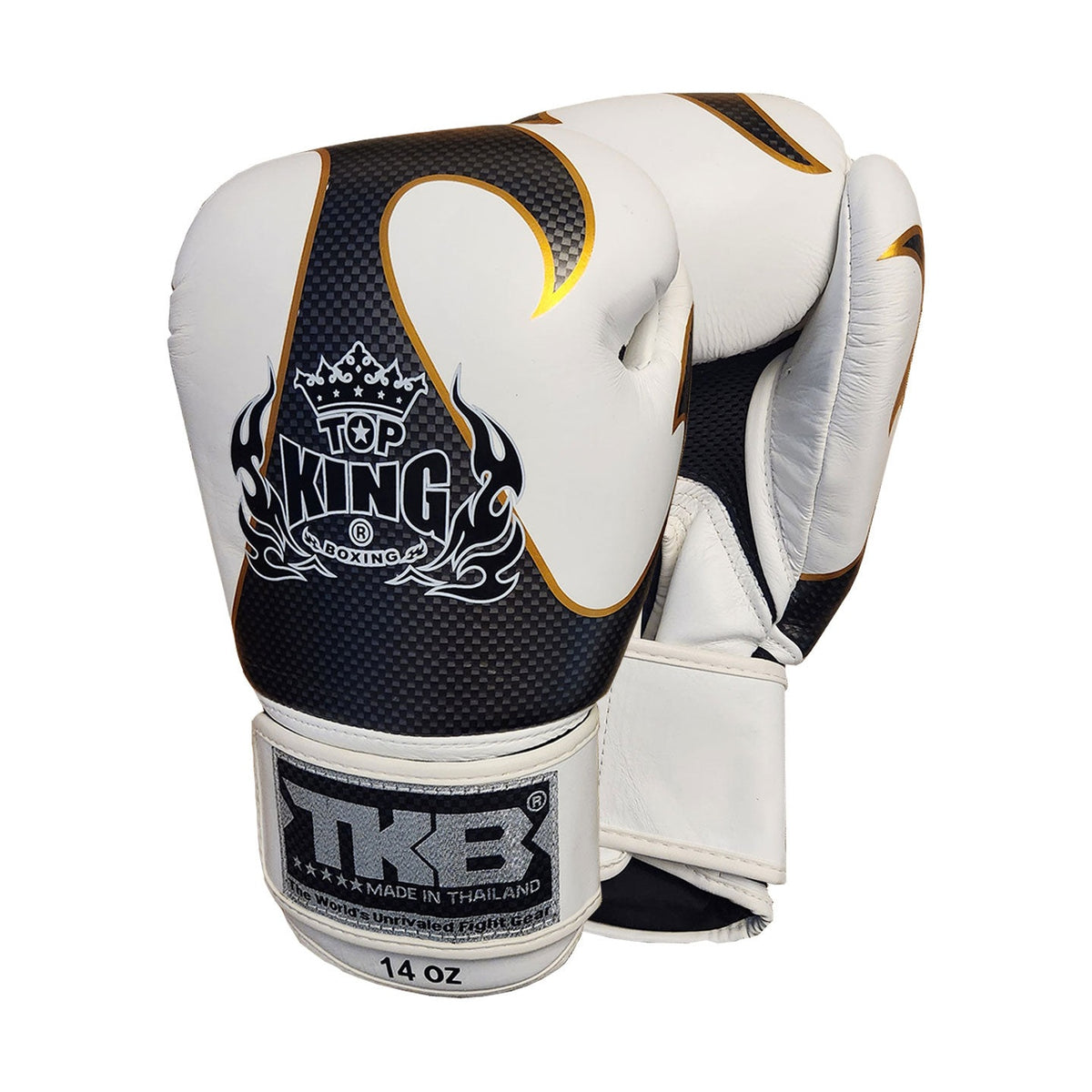 Top King TKBGEM-01 Empower Creativity Boxing Gloves, White Silver, view 1