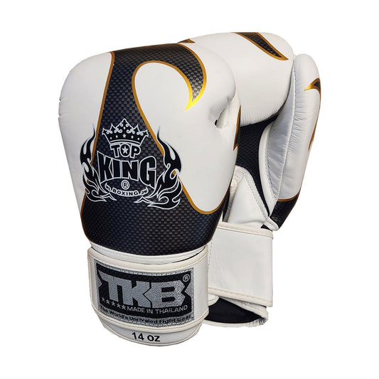 Top King TKBGEM-01 Empower Creativity Boxing Gloves, White Silver, view 1