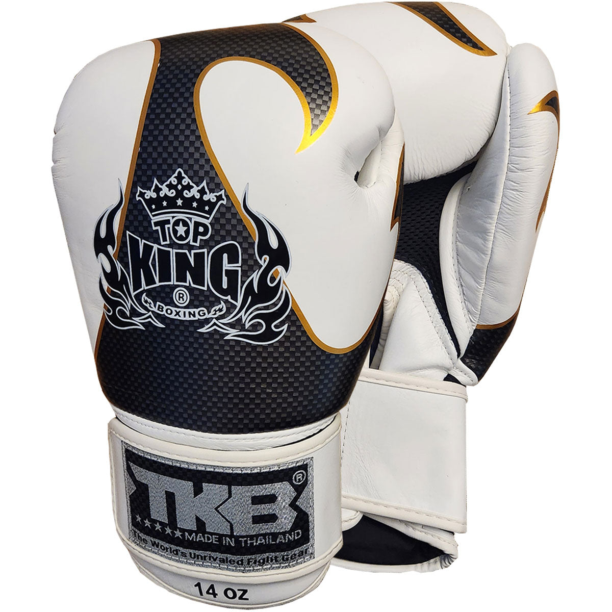 Boxing Gloves Top King TKBGEM-01 Air White Silver Empower Creativity Old Logo