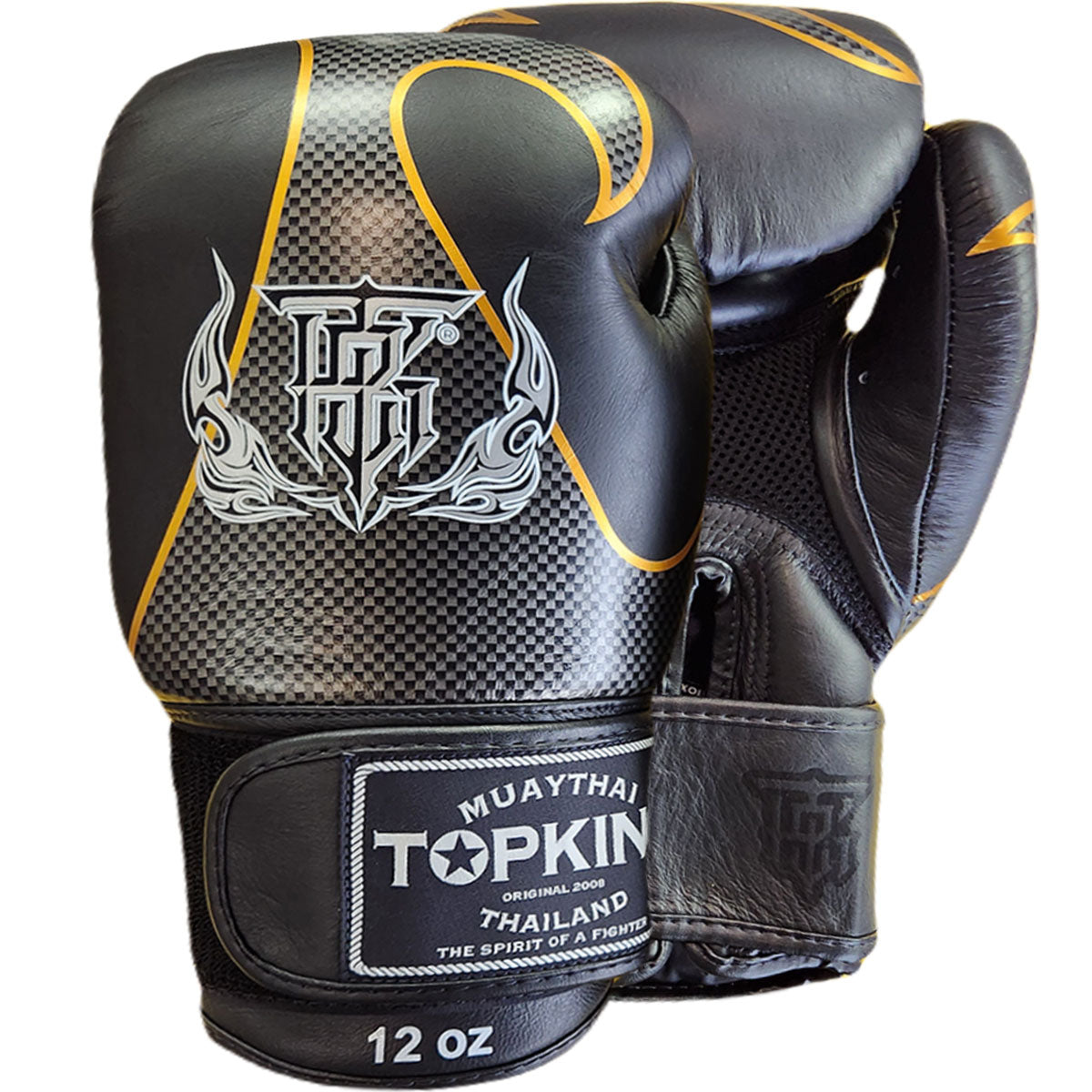 Boxing Gloves Top King TKBGEM-01 Air Black Silver Empower Creativity