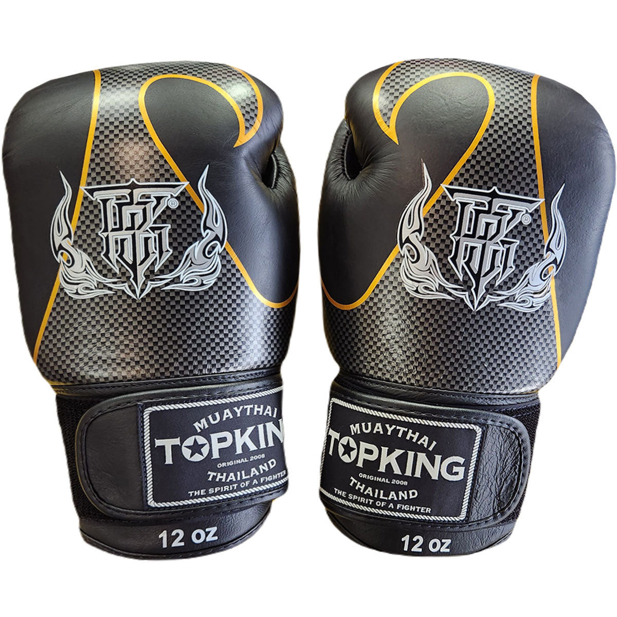 Boxing Gloves Top King TKBGEM-01 Air Black Silver Empower Creativity