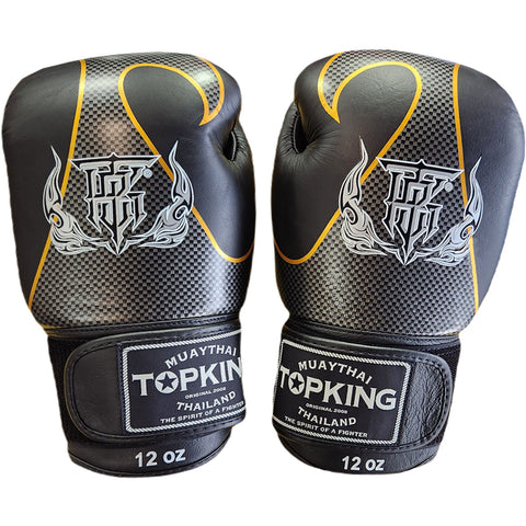 Boxing Gloves Top King TKBGEM-01 Air Black Silver Empower Creativity