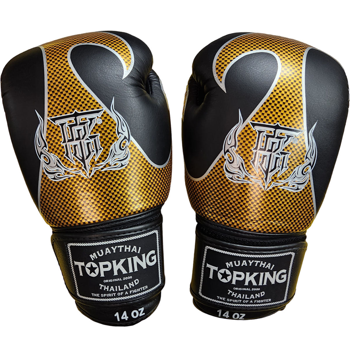 Boxing Gloves Top King TKBGEM-01 Air Black Gold Empower Creativity