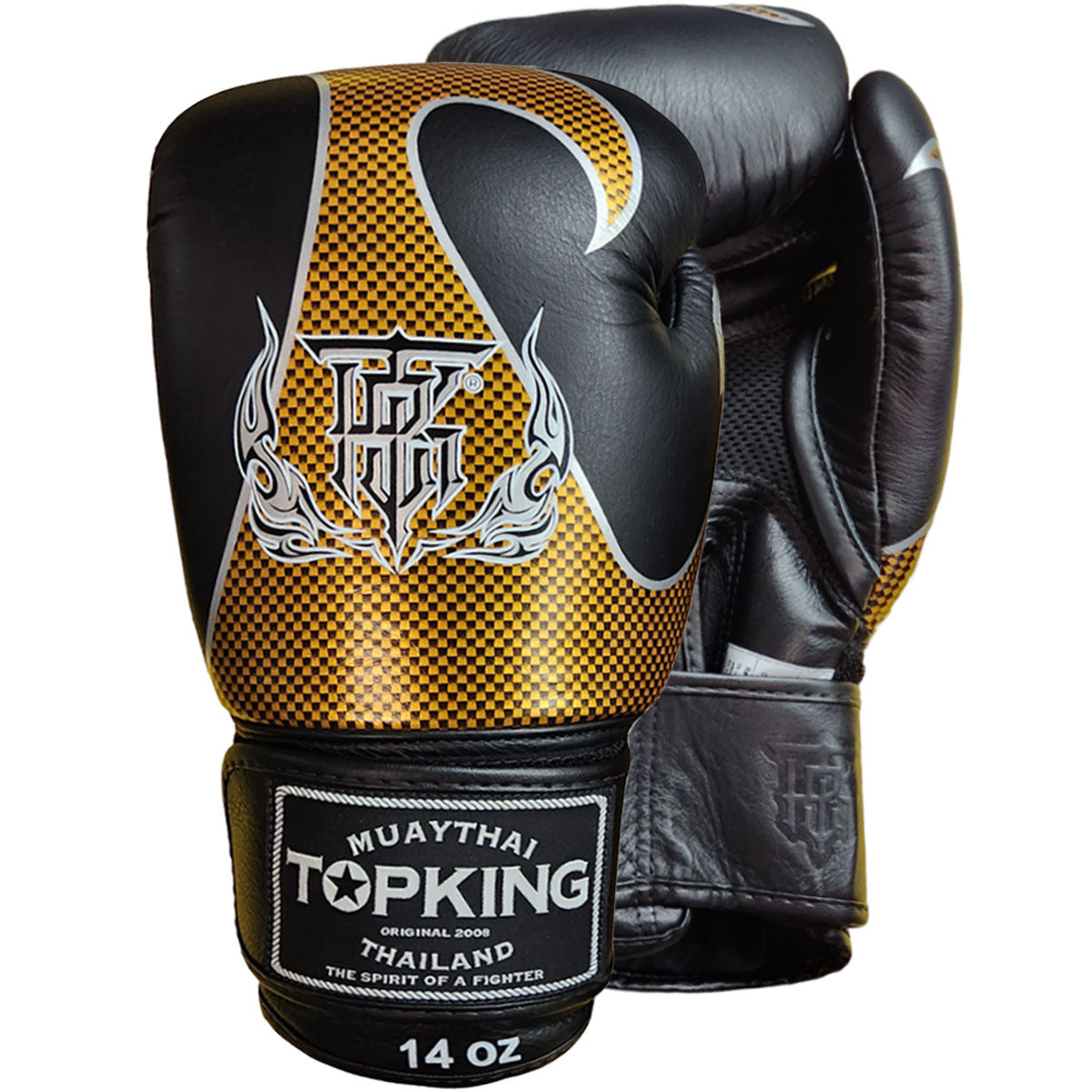 Boxing Gloves Top King TKBGEM-01 Air Black Gold Empower Creativity