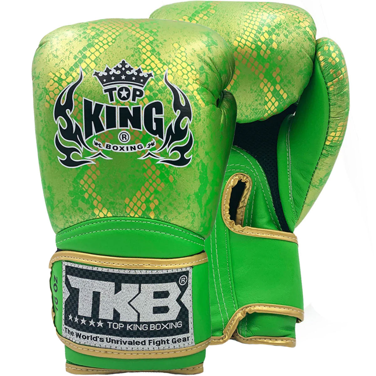 Boxing Gloves Top King TKBGSS-02 Air Green Gold Old Logo