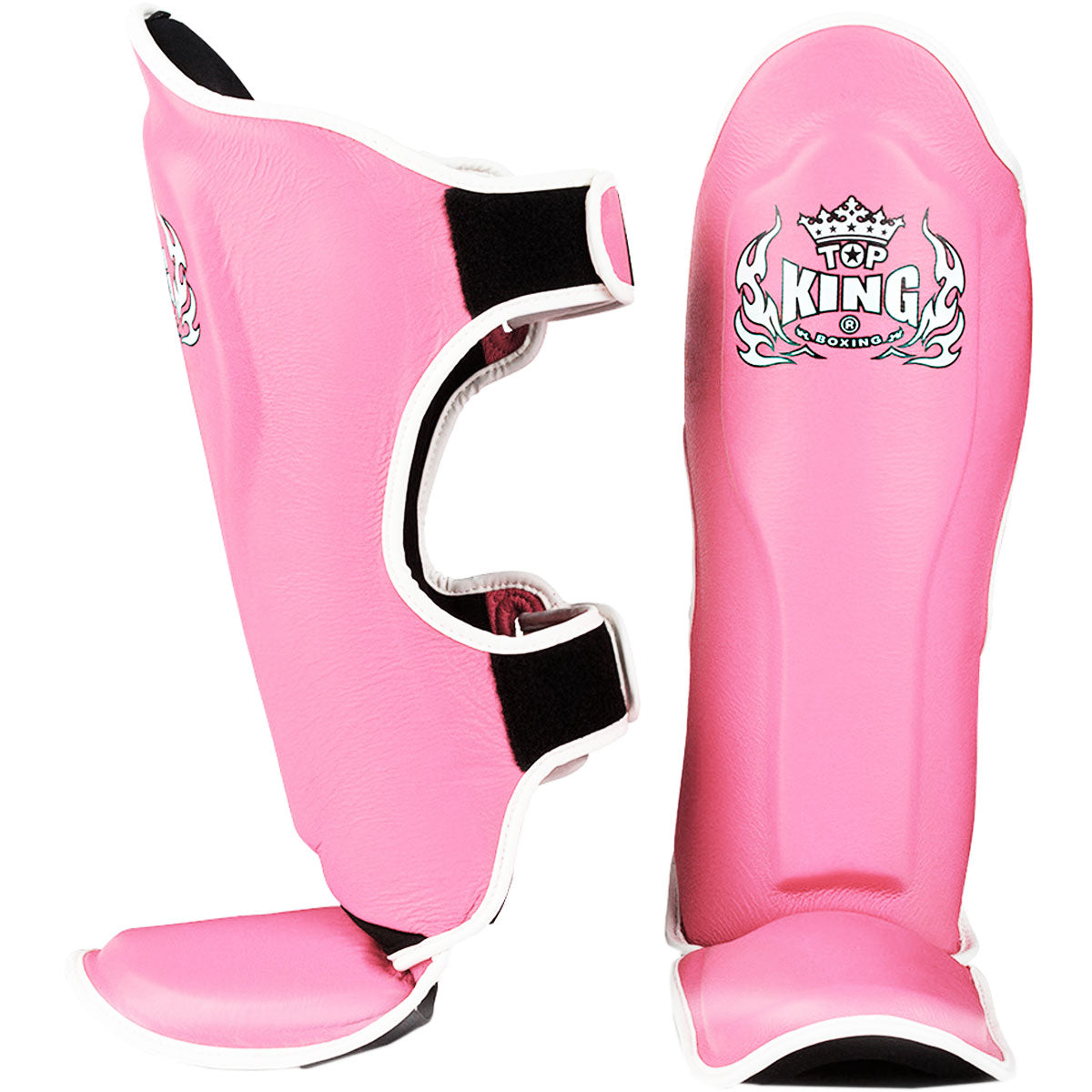 Shin Guards Top King Boxing TKSGP-GL Pink White