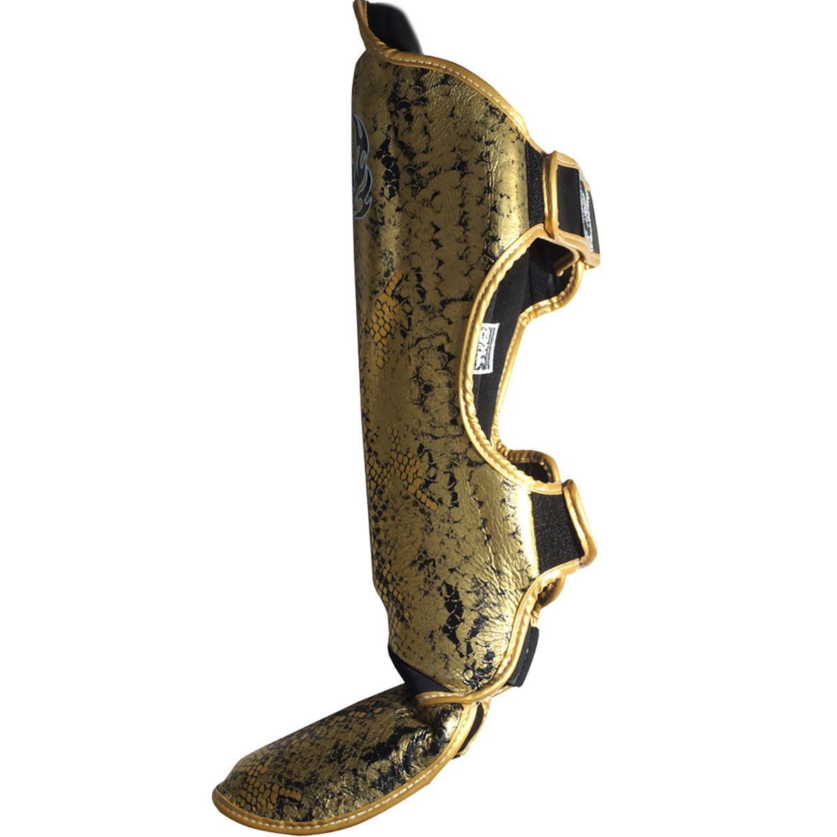 Shin Guards Top King Boxing TKSGSS-02 Gold Black "Super Snake"