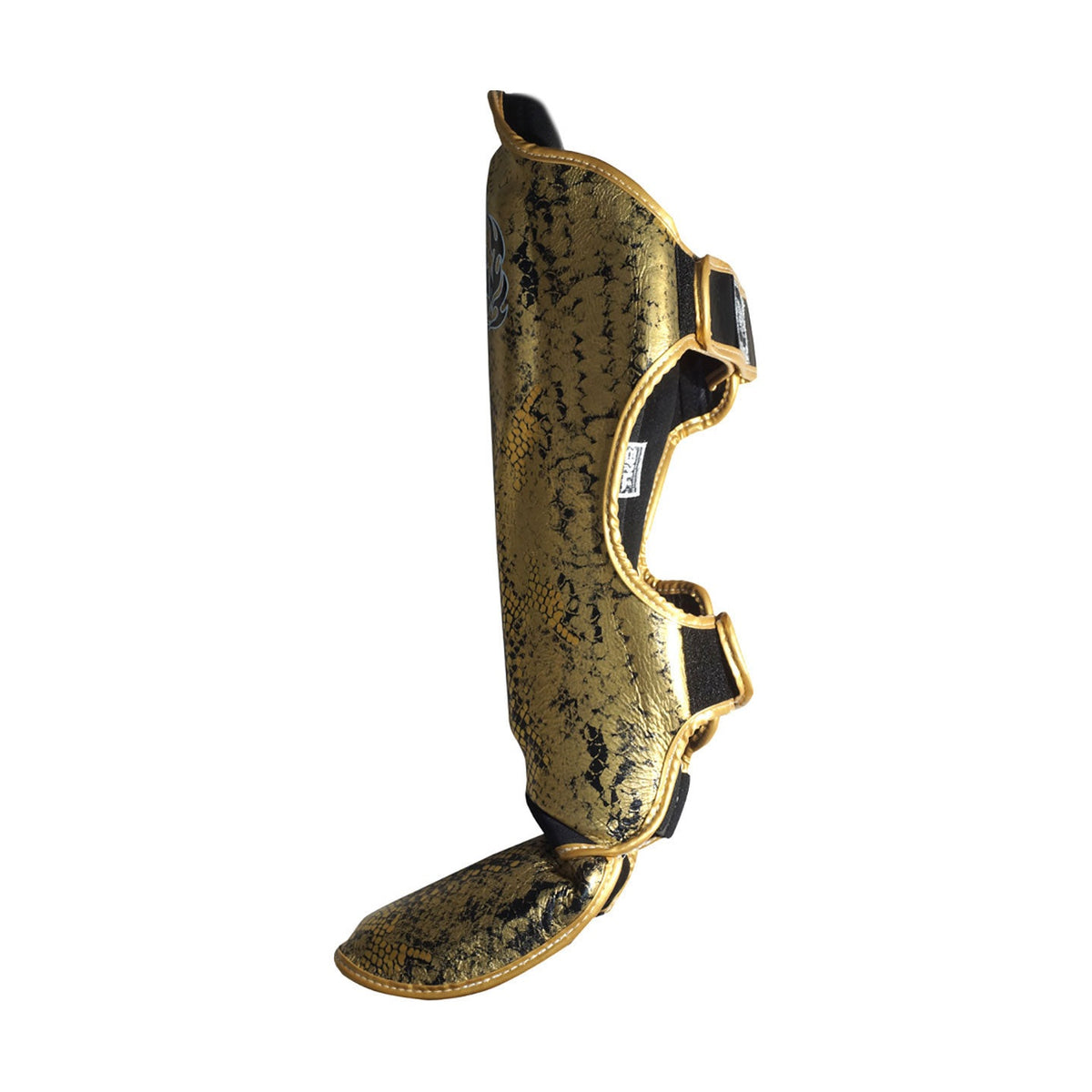 Top King TKSGSS-02 Super Snake Shin Guards, Gold Black, view 3