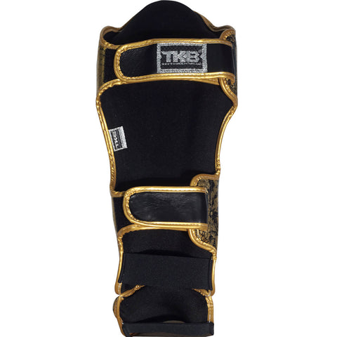 Shin Guards Top King Boxing TKSGSS-02 Gold Black "Super Snake"